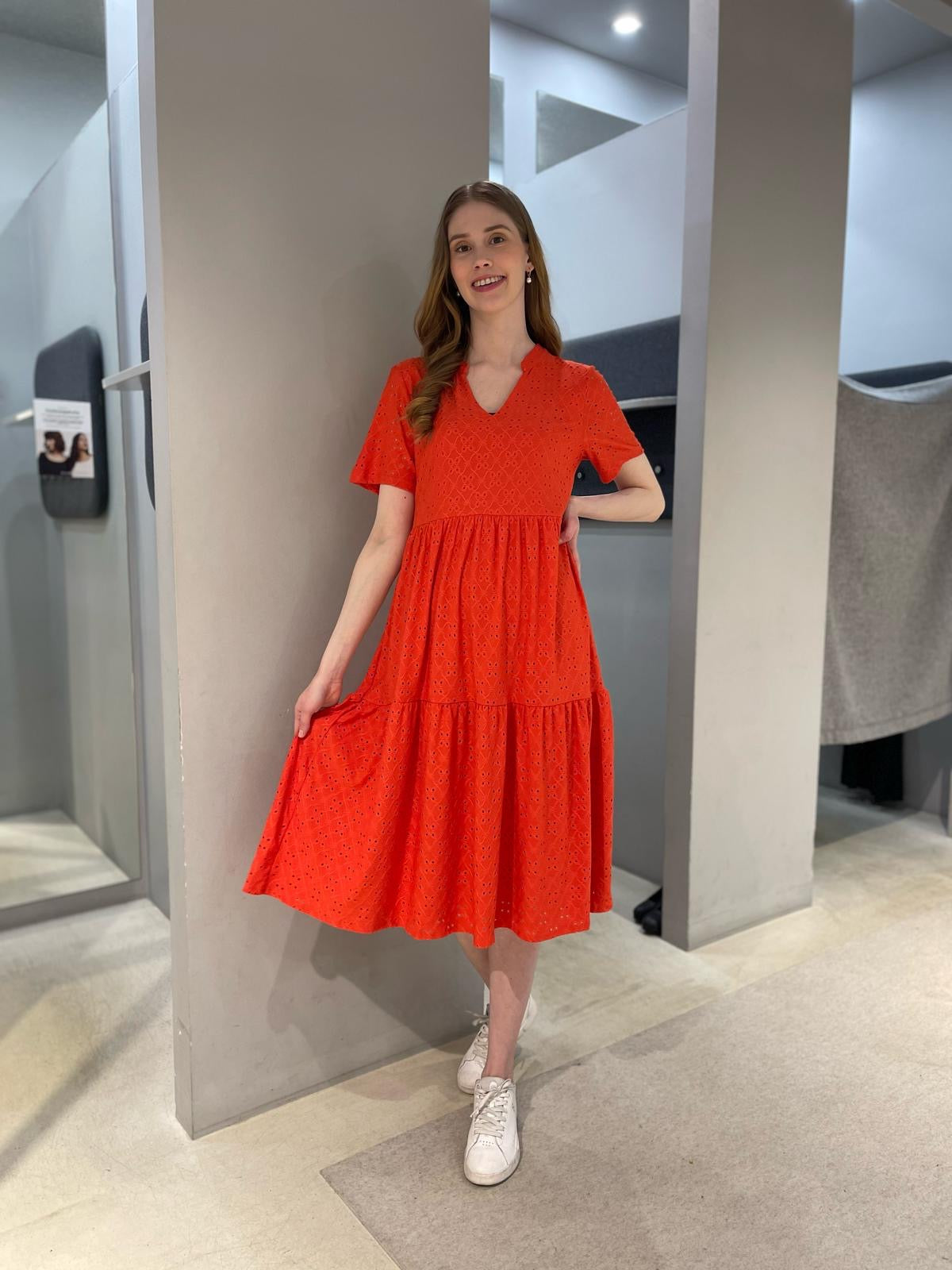 VIKAWA Midi Dress - Poppy Red