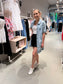 VISOL Short Dress - Light Blue Denim