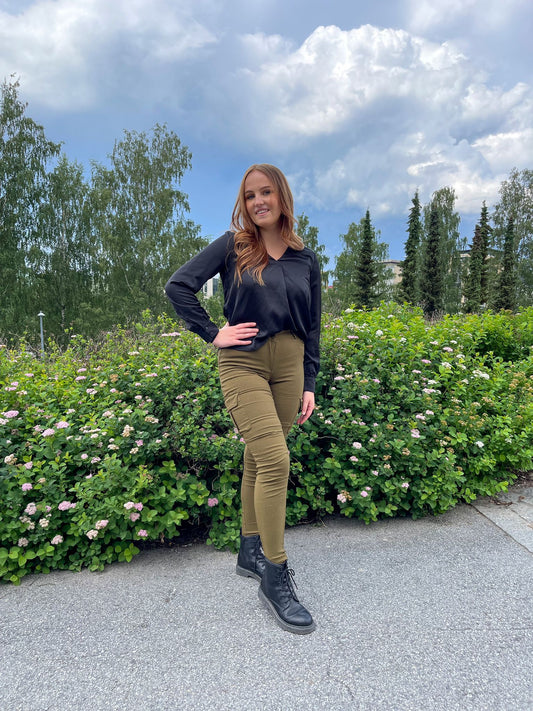 VICARGO Pants - Dark Olive