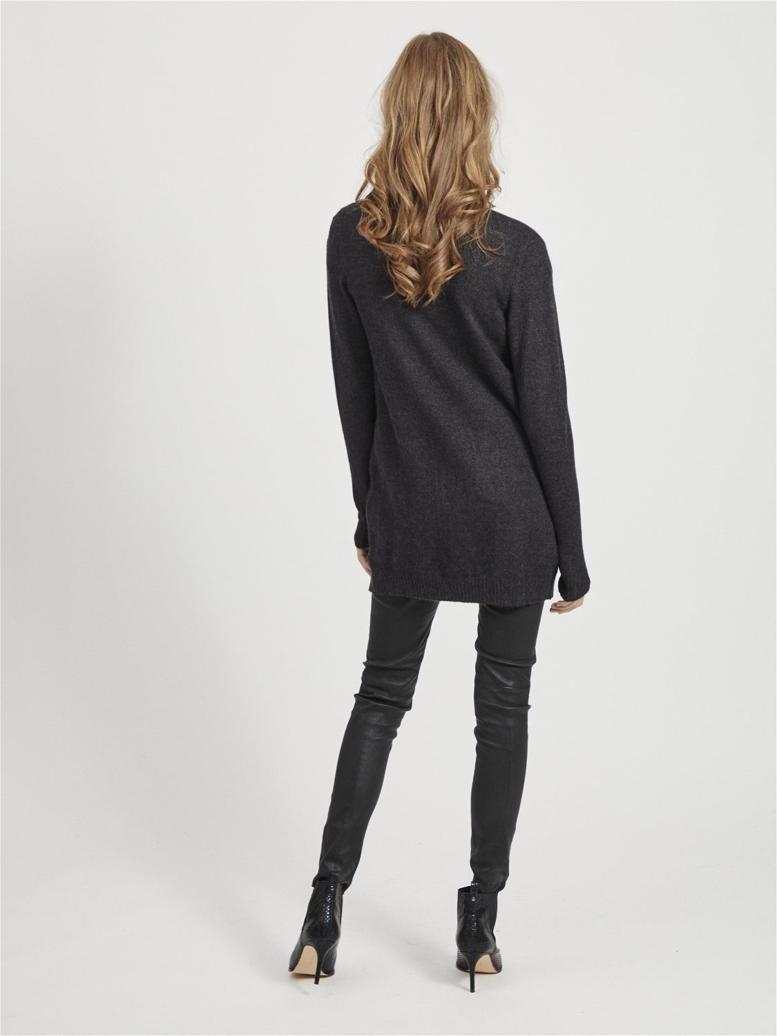VIRIL Cardigan - Dark Grey Melange