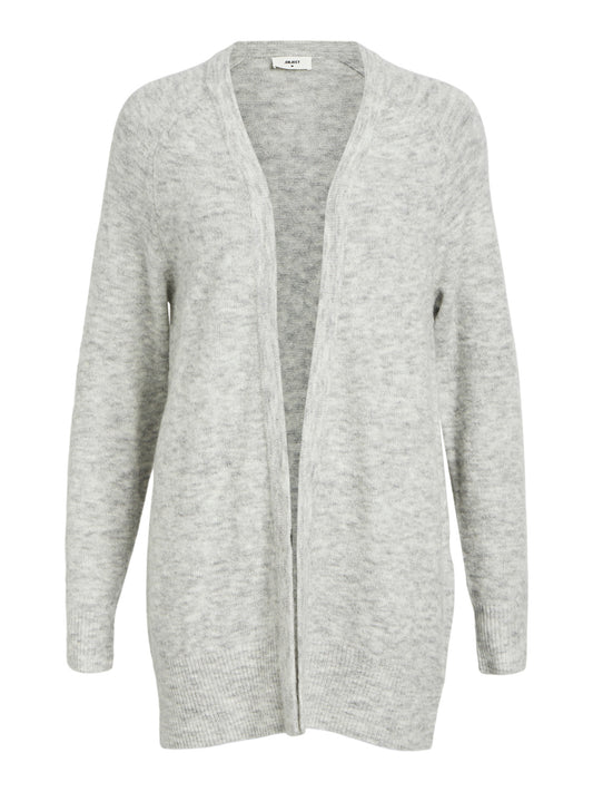OBJELLIE Cardigan - Light Grey Melange